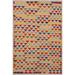 Kilim Ara Ivory/Blue Hand-Woven Wool Rug -3'2 x 4'11 - 3 ft. 2 in. X 4 ft. 11 in. - 3 ft. 2 in. X 4 ft. 11 in.