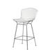 Porch & Den Sethrich White Pad/ Stainless Steel Mesh Counter Stool