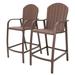 All Weather Patio Furniture Counter Height Bar Stools (Set of 2) - 21.96" W x 25.19" D x 48.22" H