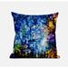 Amrita Sen Sea Garden Rose Faux Suede Throw Pillow