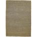 One of a Kind Hand-Knotted Modern & Contemporary 5' x 8' Solid Jute Gold Rug - 5'3"x7'9"