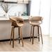 Glitzhome Set of 2 Modern 40"H Bar Height Wooden Swivel Bar Stools