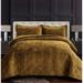 Capri Medallion Velvet Oversized Solid Quilt Set