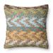 Woven Cotton Green/ Multi Chevron 22-inch Throw Pillow or Pillow Cover