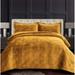 Capri Medallion Velvet Oversized Solid Quilt Set