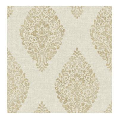 Advantage Pascale Gold Medallion Wallpaper - 20.5 x 396 x 0.025
