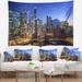 Designart 'Chicago River with Bridges at Sunset' Cityscape Wall Tapestry