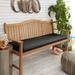 Sunbrella Black 55x18 Corded Outdoor Bench Cushion by Havenside Home - 55 in W x 18 in D
