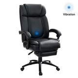 MAISON ARTS Leather Office Chair High back with Footrest with Adjustable Armrest & Seat Cushion Rolling Swivel Reclining Chair