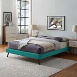 Loryn Upholstered King Platform Bed Frame with Wood Slat Support