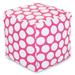 Majestic Home Goods Large Polka Dot Indoor Ottoman Pouf Cube - Small