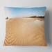 Designart 'Exotic Tropical Beach Panorama' Modern Seascape Throw Pillow