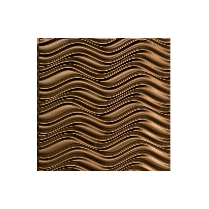 FASÄDE Current Decorative Vinyl 2ft x 2ft Lay in Ceiling Panel in Oil Rubbed Bronze (5 Pack)