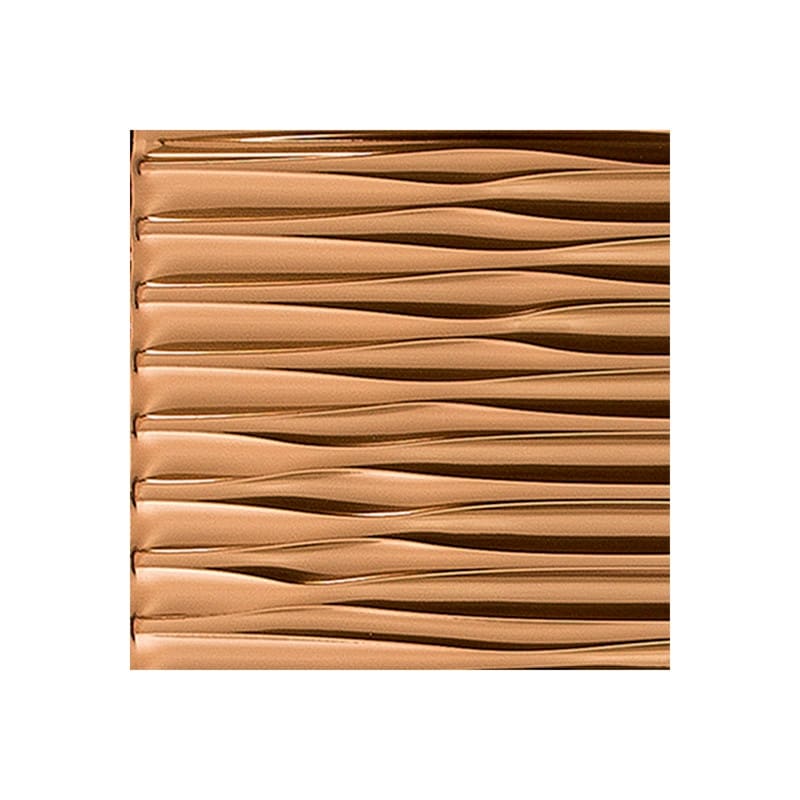 FASÄDE Dunes Horizontal 4-foot x 8-foot PVC Wall Panel in Polished Copper