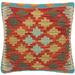 Southwestern Denita Hand-Woven Turkish Kilim Pillow 15 in. x 16 in.