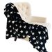 Plutus Black and White Stars Soft Handmade Luxury Throw