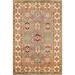 Geometric Oriental Traditional Kazak Wool Area Rug Hand-knotted Carpet - 4'1" x 6'0"