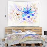 Designart 'Flowers Leaves Watercolor Art' Floral Wall Tapestry