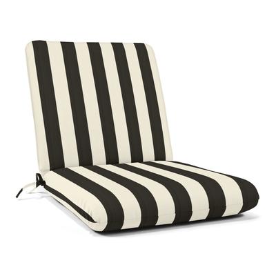 Sunbrella Stripe Fabric 1-Piece Indoor/Outdoor Club Chair Cushion, 22