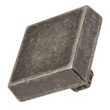 GlideRite 5-Pack 1-1/8 in. Weathered Nickel Square Cabinet Knobs - Weathered Nickel