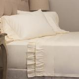 Cottage Home French Ruffle Ivory Pillowcase Set