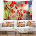 Designart 'Beautiful Red Poppy Flowers View' Floral Wall Tapestry