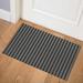 CLASSIC STRIPE CHARCOAL BIG SCALE Doormat By Kavka Designs