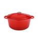 Neo 5-quart Red Cast Iron Oval Covered Casserole Dish