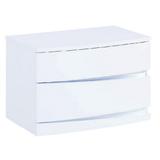 16.5" Exquisite White High Gloss Nightstand