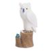 Handmade White Owl Gemstone Sculpture (Peru)