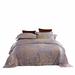 Duvet Cover with Radiant Jacquard Top 6 Pieces Set and 100% Cotton Inside