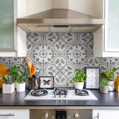 Merola Tile Llama Arte Loire Silver Smoke 9-3/4" x 9-3/4" Porcelain Floor and Wall Tile