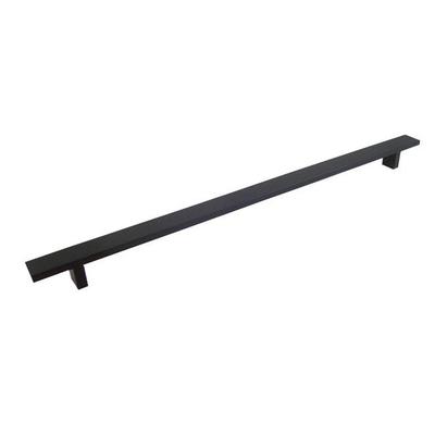 Contemporary 16-inch Matte Black Rectangular Cabinet Bar Pull Handles (Case of 15)