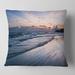 Designart 'Blue Sunset Sea Waves Thailand' Oversized Beach Throw Pillow