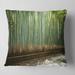 Designart 'Beautiful View of Bamboo Forest' Forest Throw Pillow