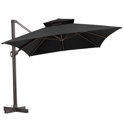 10 x 13 Feet Double Top Outdoor Patio Offset Cantilever Umbrella with NO Base
