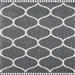 Totti Oval Dark Gray/Cream 8x10 Trellis Rug - 8'X10' Rectangular - 8'X10' Rectangular