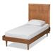 Rin Mid-Century Modern Walnut Finished Wood Twin Size Platform Bed