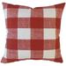 Oormi Plaid Throw Pillow Sangria