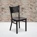 Coffee Back Metal Restaurant Chair - 17.25"W x 20"D x 33.25"H - 17.25"W x 20"D x 33.25"H