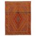 ECARPETGALLERY Hand-knotted Tajik Caucasian Burnt Orange Wool Rug - 4'11 x 6'7