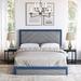 Boyd Sleep Barcelona Diagonal Linen Upholstered Platform Bed Frame