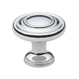 GlideRite 1.25-inch Polished Chrome 3-Ring Round Cabinet Knobs (Pack of 10)