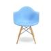 kids chair made of Polypropylene seat with durable wooden legs - Light blue