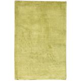 One of a Kind Hand-Woven Modern & Contemporary 2' x 3' Solid Viscose Gold Rug - 1'11"x2'11"