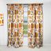 Designart 'Abstract Retro Geometric I' Mid-Century Modern Blackout Curtain Single Panel