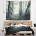 Designart 'Trail Through Dark Forest' Landscape Photo Wall Tapestry