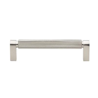 GlideRite 5-Pack 5-inch Center Solid Knurled Bar Pull Satin Nickel