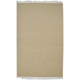 One of a Kind Flatweave Modern & Contemporary 5' x 8' Solid Wool Beige Rug - 5'1"x8'2"