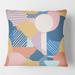 Designart 'Modern geometric shapes pattern' Mid-Century Modern Throw Pillow